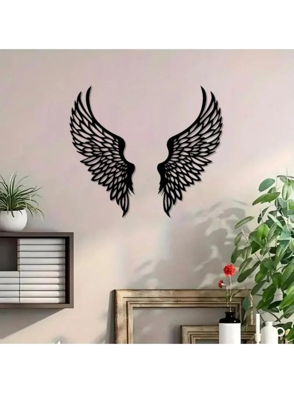 Large Angel Wings Metal Wall Art | Abstract Butterfly Decor | Gothic Vintage